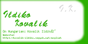 ildiko kovalik business card